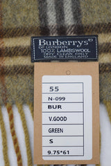 Burberry Pre-Owned Check Cashmere Green Scarf