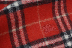 Check Lambswool Red Scarf