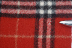 Check Lambswool Red Scarf