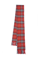 Check Lambswool Red Scarf