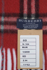 Burberry Pre-Owned Check Cashmere Red Scarf