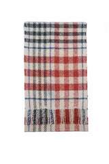 Check Wool Red Scarf