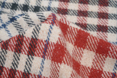 Check Wool Red Scarf