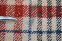 Check Wool Red Scarf