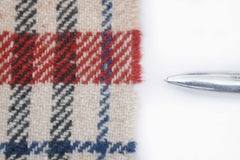 Check Wool Red Scarf