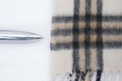 Check Cashmere Ecru/Off white Scarf