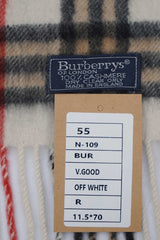 Check Cashmere Ecru/Off white Scarf