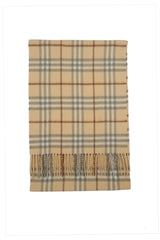 Check Cashmere Yellow Scarf