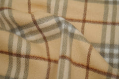 Check Cashmere Yellow Scarf