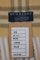Check Cashmere Yellow Scarf