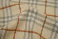Check Cashmere Yellow Scarf