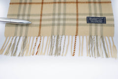Check Cashmere Yellow Scarf
