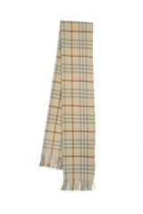 Check Cashmere Yellow Scarf