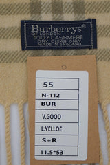 Check Cashmere Yellow Scarf