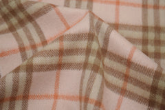 Check Cashmere Light Pink Scarf