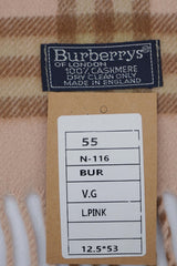 Check Cashmere Light Pink Scarf