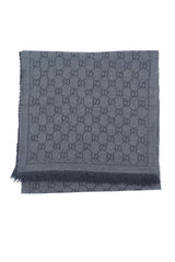 Gucci Pre-Owned Monogram Wool Grey Scarf