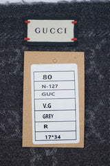 Gucci Pre-Owned Monogram Wool Grey Scarf