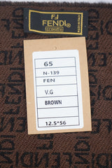 Logo Wool Brown Scarf