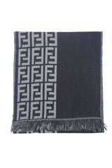 Logo Wool Grey Scarf