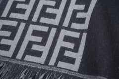 Logo Wool Grey Scarf