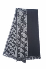 Logo Wool Grey Scarf