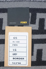 Logo Wool Grey Scarf