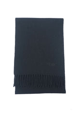 Logo Wool Green Scarf