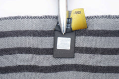 Vintage Striped Wool Grey Scarf