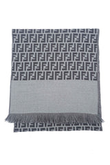 Vintage Monogram Wool Grey Scarf