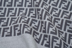 Vintage Monogram Wool Grey Scarf