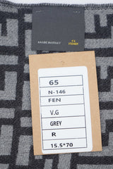 Vintage Monogram Wool Grey Scarf