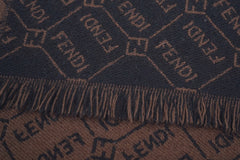 Vintage Logo Wool Brown Scarf