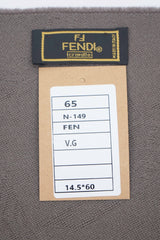 Logo Wool Sand Brown Scarf