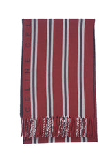 Vintage Striped Wool Grey Scarf