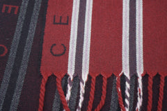Vintage Striped Wool Grey Scarf