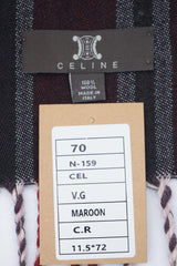 Vintage Striped Wool Grey Scarf