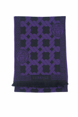 Monogram Wool Purple Scarf