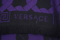 Monogram Wool Purple Scarf