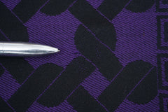 Monogram Wool Purple Scarf