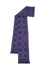 Monogram Wool Purple Scarf