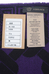 Monogram Wool Purple Scarf
