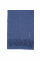 Solid/Plain Wool Blue Scarf
