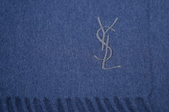Solid/Plain Wool Blue Scarf