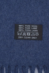 Solid/Plain Wool Blue Scarf