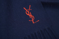 Solid/Plain Wool Navy Blue Scarf