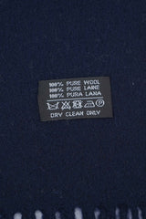 Solid/Plain Wool Navy Blue Scarf