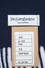 Solid/Plain Wool Navy Blue Scarf