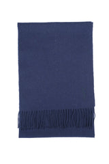 Solid/Plain Wool Navy Blue Scarf