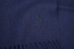 Solid/Plain Wool Navy Blue Scarf